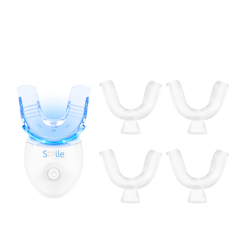 Professional Teeth Whitening Kit with LED Light - Fast Results, Safe for Home Use, Includes Gel & Tray DP7